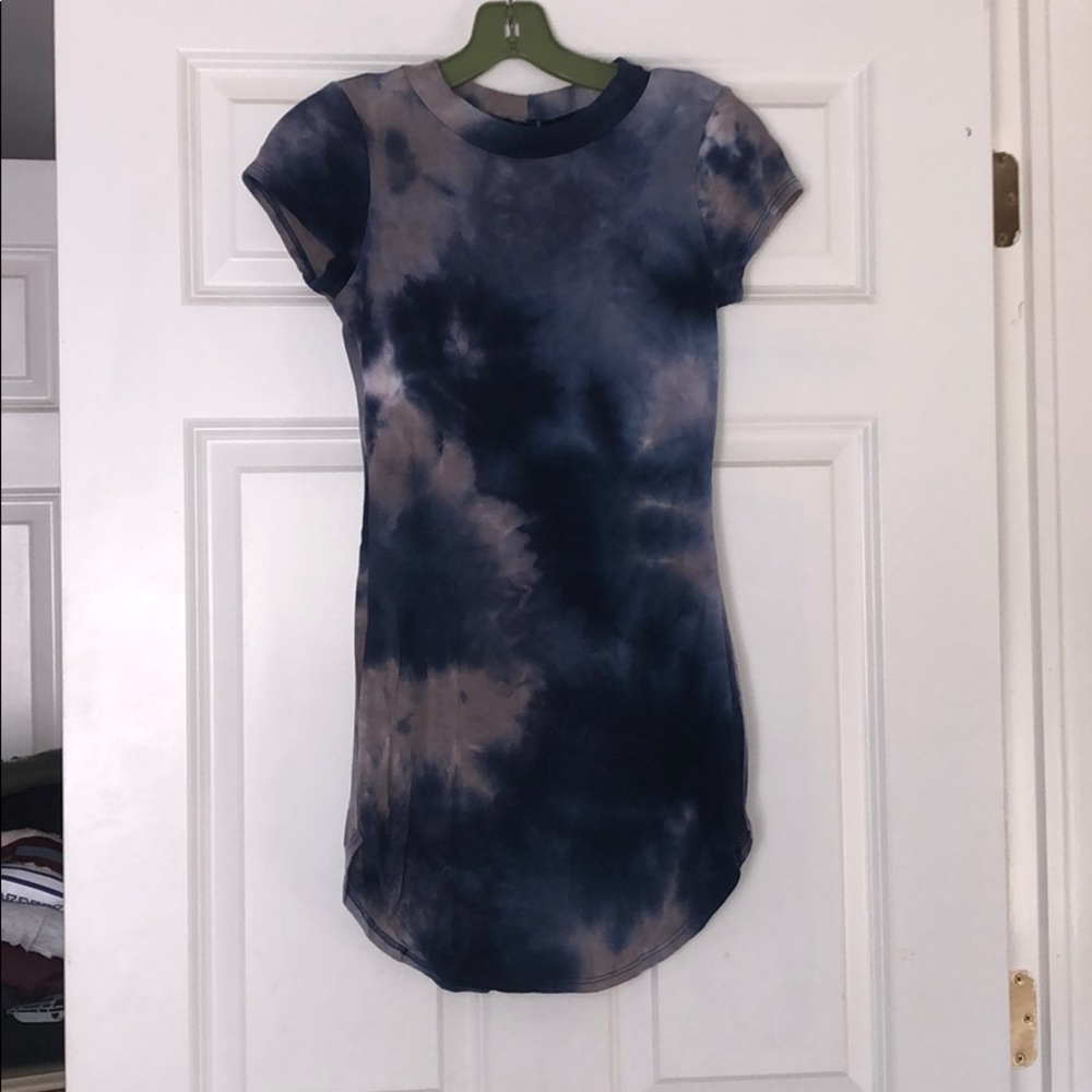 Tie Dye Tight Tee Shirt Dress